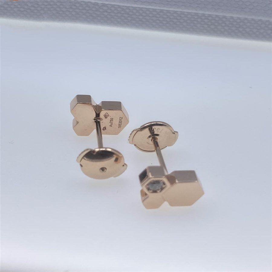 ??Loco?¡¥BEE LOVE PINK GOLD DIAMOND EARRINGS