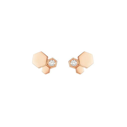 [moco jewelrys]BEE LOVE PINK GOLD DIAMOND EARRINGS