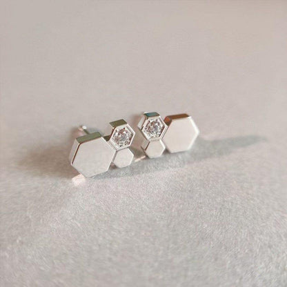 [moco jewellerys]ビーラブ シルバー ダイヤモンド イヤリング