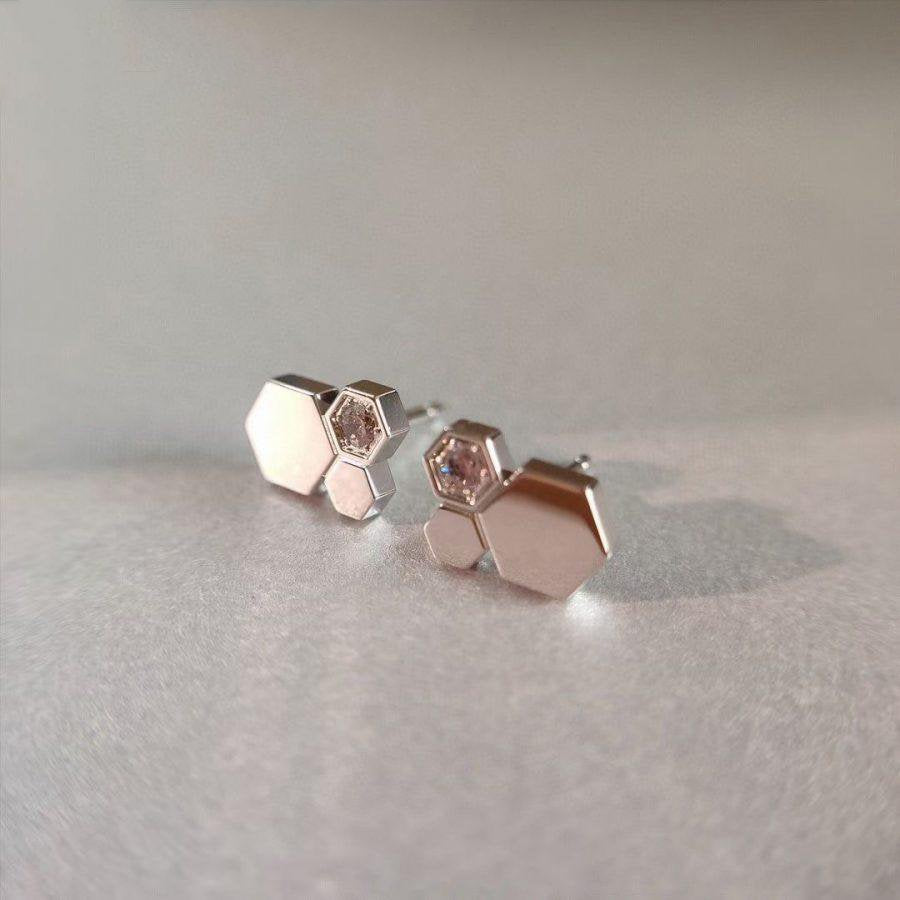[moco jewellerys]ビーラブ シルバー ダイヤモンド イヤリング