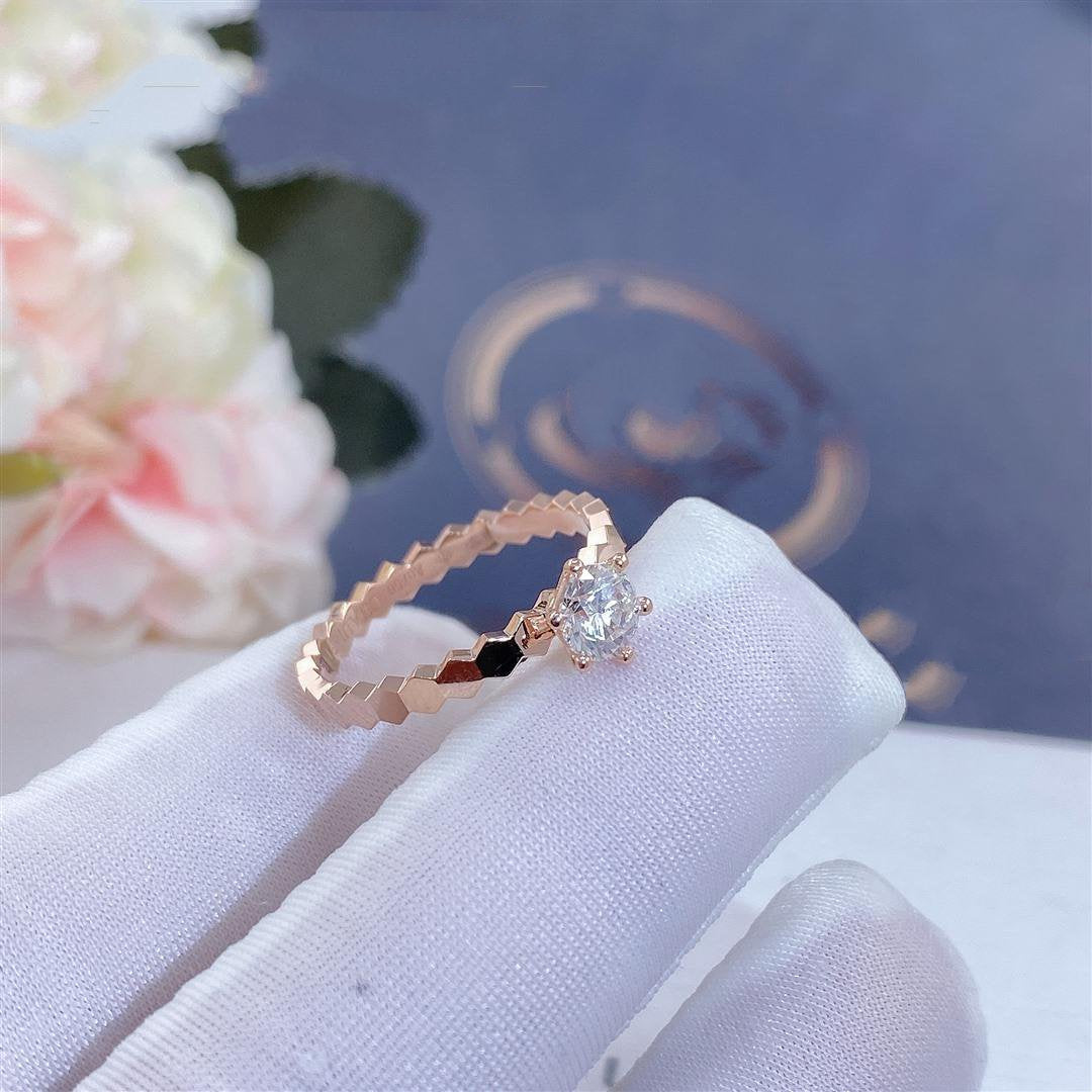 ??Loco?¡¥BEE LOVE RING PINK GOLD 1 DIAMOND