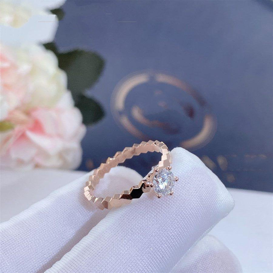[moco jewelrys]BEE LOVE RING PINK GOLD 1 DIAMOND