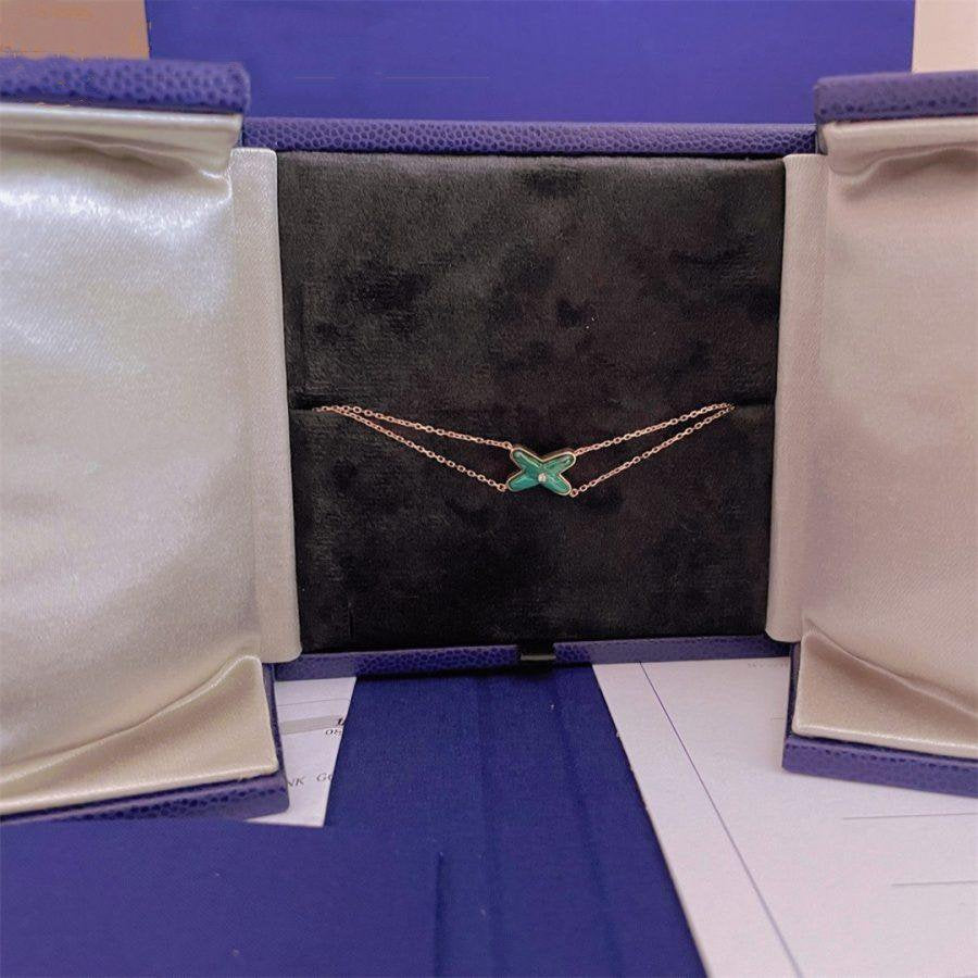 ??Loco?¡¥JEUX BRACELET MALACHITE PINK GOLD 1 DIAMOND