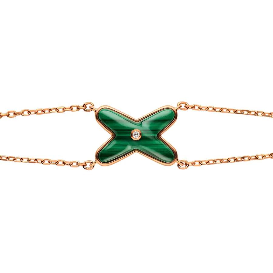 ??Loco?¡¥JEUX BRACELET MALACHITE PINK GOLD 1 DIAMOND