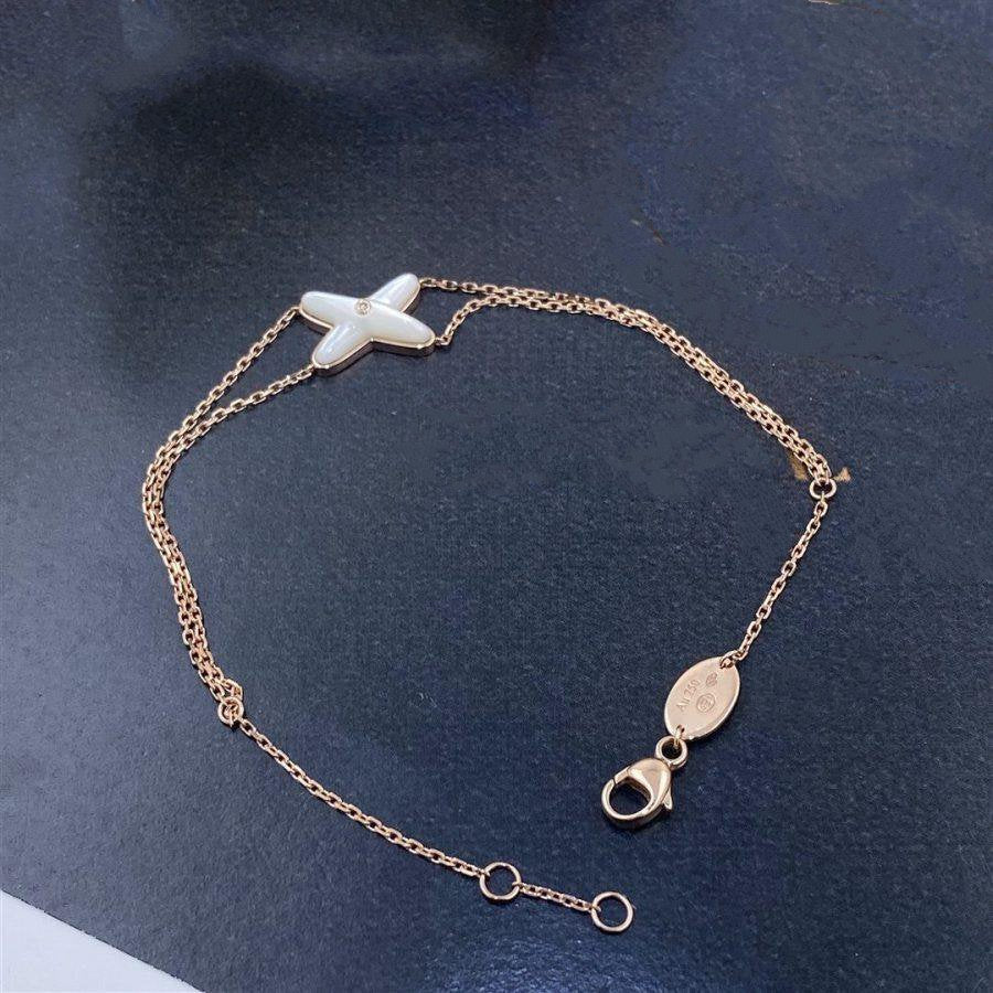 ??Loco?¡¥JEUX BRACELET WHITE MOP PINK GOLD 1 DIAMOND