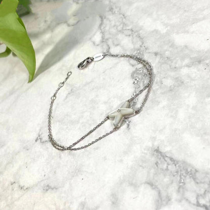 [moco jewelrys]JEUX ARMBAND WEISS MOP SILBER 1 DIAMANT