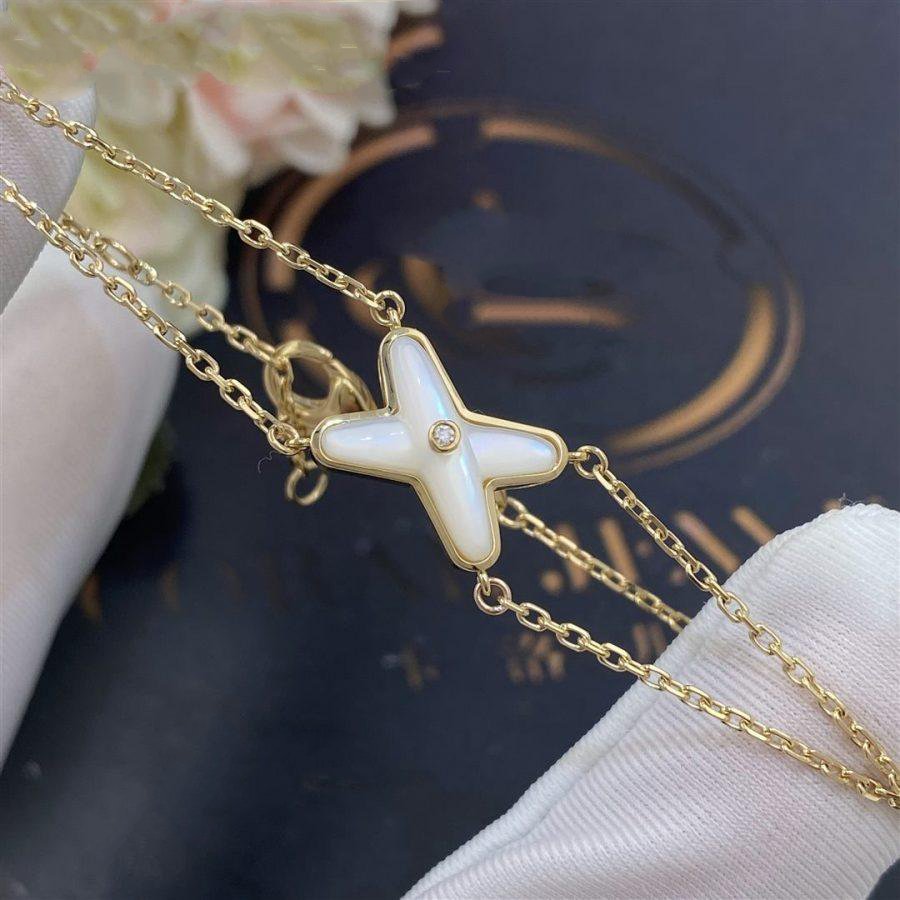 ??Loco?¡¥JEUX BRACELET WHITE MOP GOLD 1 DIAMOND