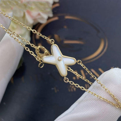 [moco jewelrys]JEUX BRACELET WHITE MOP GOLD 1 DIAMOND