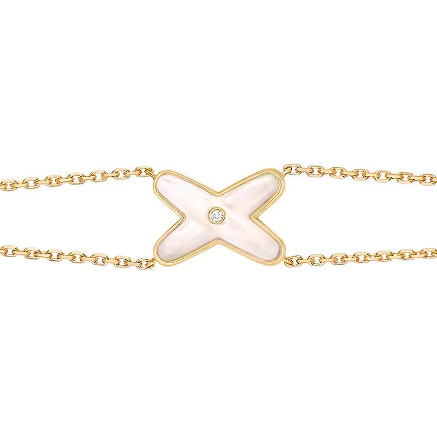 ??Loco?¡¥JEUX BRACELET WHITE MOP GOLD 1 DIAMOND