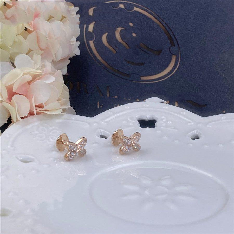 [moco jewellerys]ピンクゴールド ダイヤモンド イヤリング