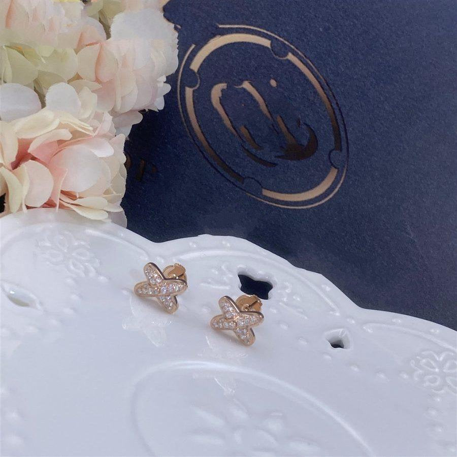??Loco?¡¥JEUX DE PINK GOLD DIAMOND EARRINGS