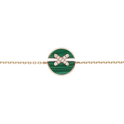 [moco schmuck]JEUX DE ARMBAND MALACHIT ROSA GOLD DIAMANTEN