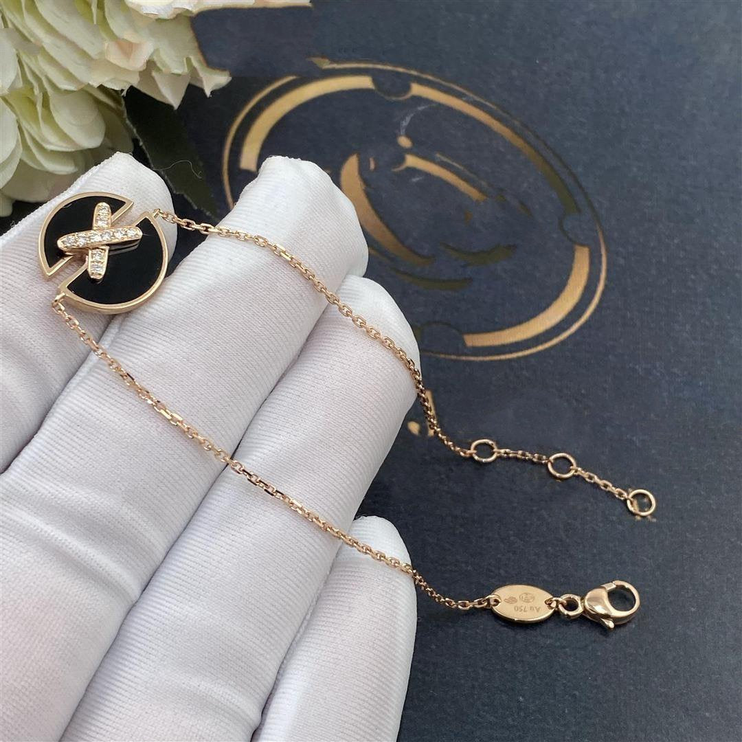 ??Loco?¡¥JEUX DE BRACELET ONYX PINK GOLD DIAMOND