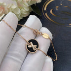 ??Loco?¡¥JEUX DE BRACELET ONYX PINK GOLD DIAMOND