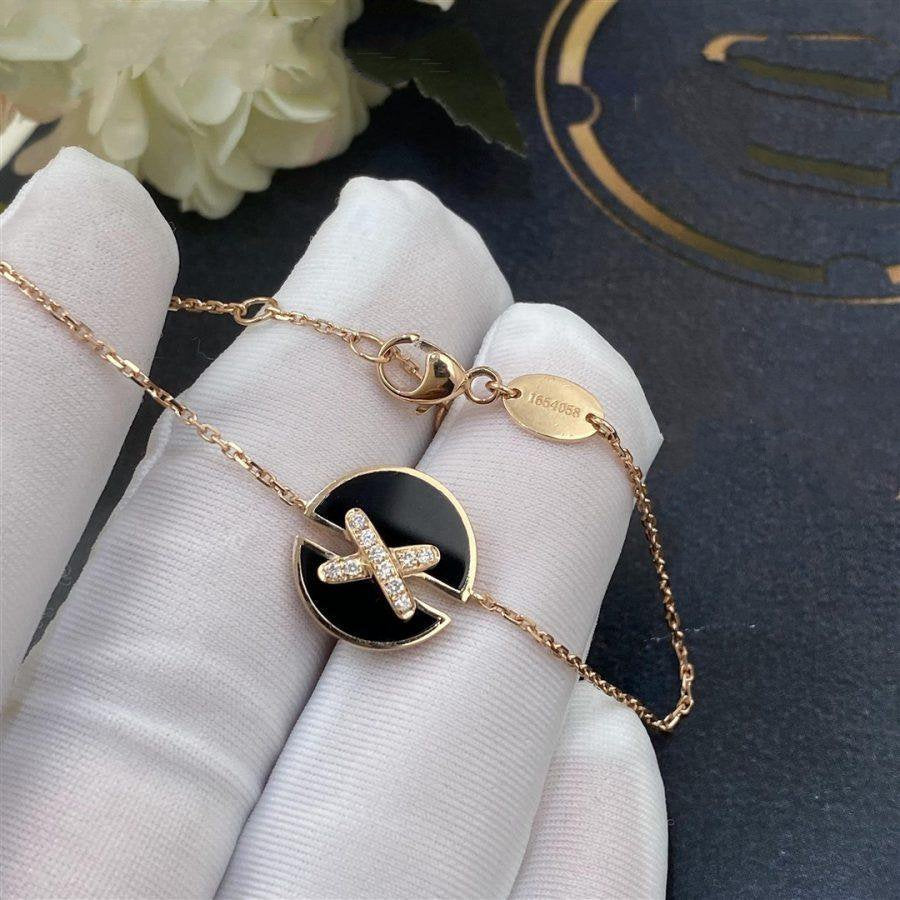 ??Loco?¡¥JEUX DE BRACELET ONYX PINK GOLD DIAMOND