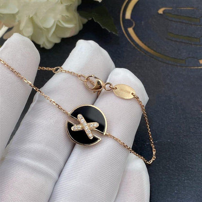 [moco jewelrys]JEUX DE BRACELET ONYX PINK GOLD DIAMOND