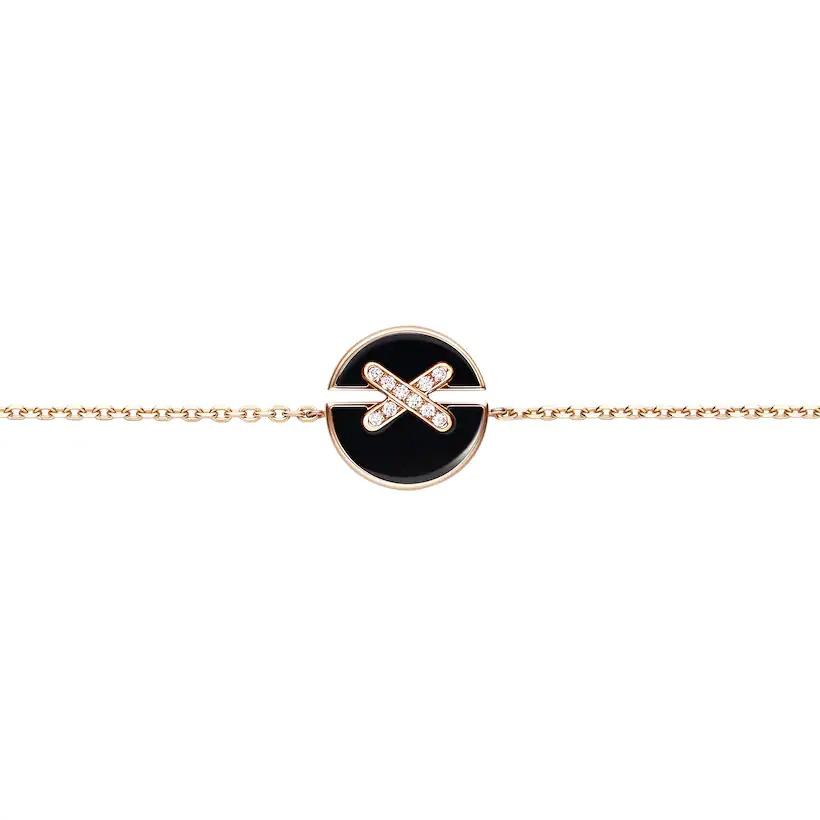 ??Loco?¡¥JEUX DE BRACELET ONYX PINK GOLD DIAMOND