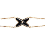 ??Loco?¡¥JEUX BRACELET ONYX PINK GOLD 1 DIAMOND