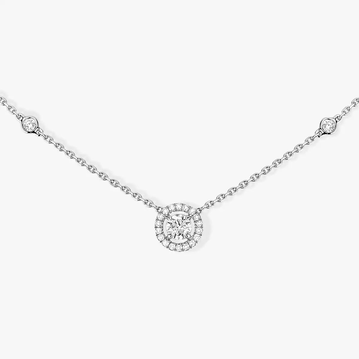 [moco jewelrys]Diamond Necklace 0,20ct Brilliant Shape Joy