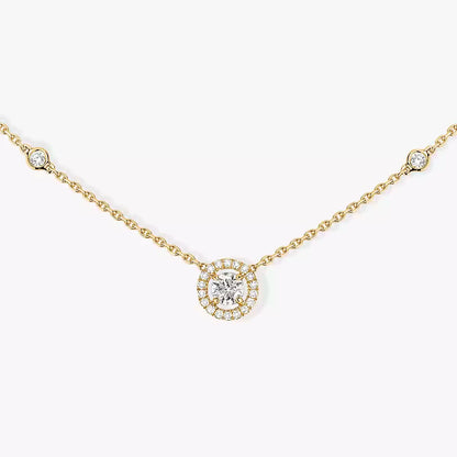 [moco jewelrys]Diamond Necklace 0,20ct Brilliant Shape Joy