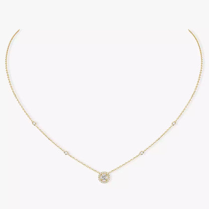 [moco jewelrys]Diamond Necklace 0,20ct Brilliant Shape Joy