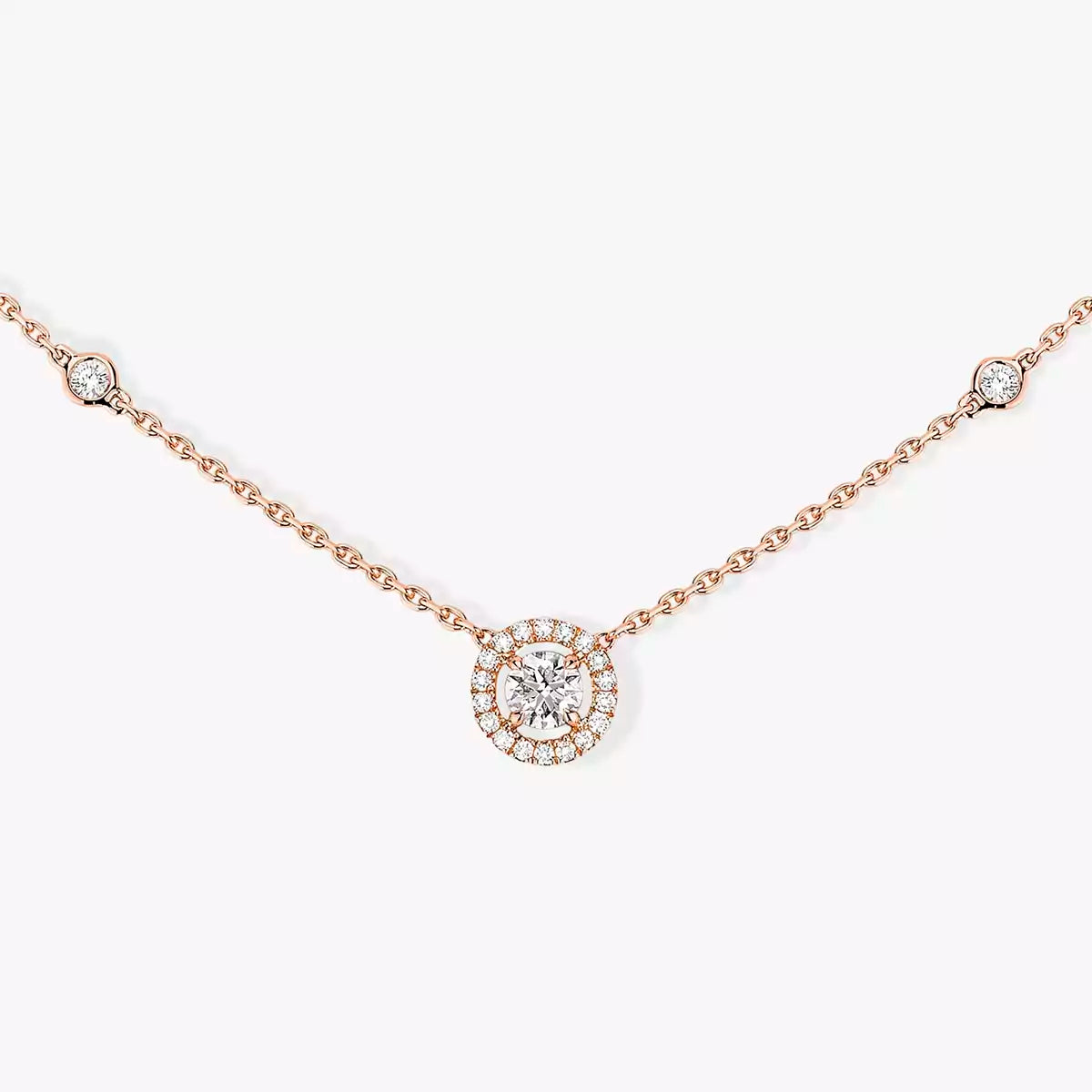 [moco jewelrys]Diamond Necklace 0,20ct Brilliant Shape Joy