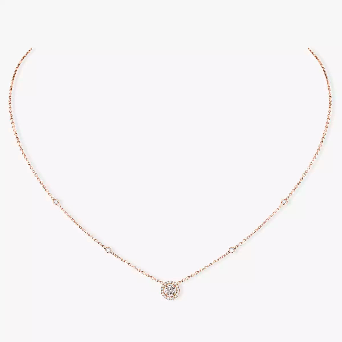 [moco jewelrys]Diamond Necklace 0,20ct Brilliant Shape Joy