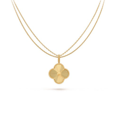 ??Loco?¡¥CLOVER 25MM PEDANT NECKLACE GOLD