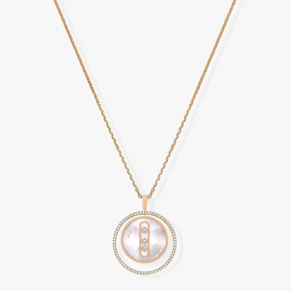 [moco jewelrys]LUCKY MOVE MM NACRE BLANCHE DIAMOND NECKLACE