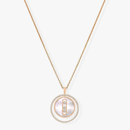 [moco jewelrys]LUCKY MOVE MM NACRE BLANCHE DIAMOND NECKLACE