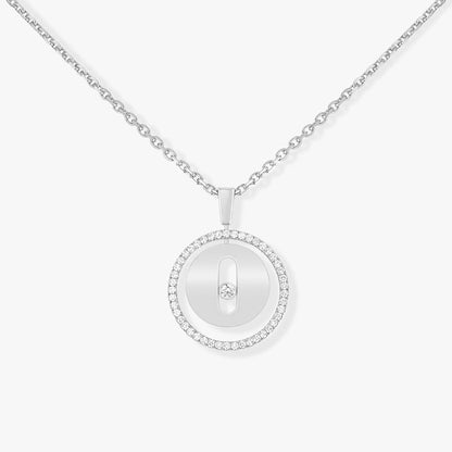 [moco jewelrys]LUCKY MOVE PM NECKLACE SILVER DIAMOND