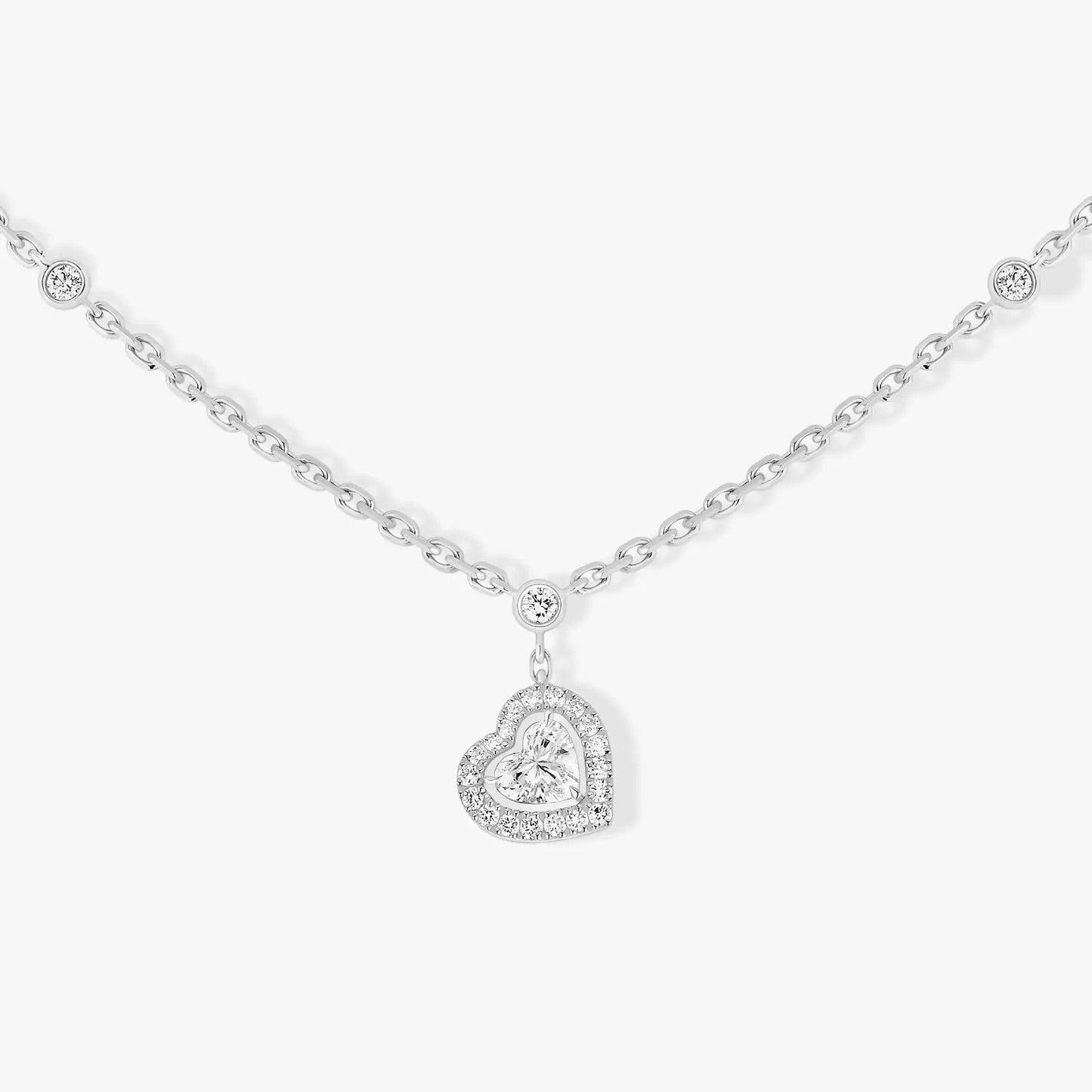 [moco jewelrys]JOY HEART DIAMOND NECKLACE