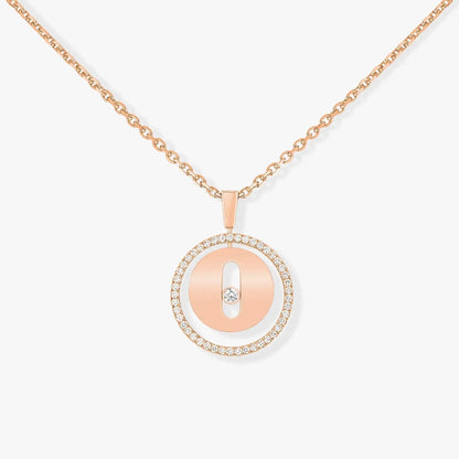 [moco jewelrys]LUCKY MOVE PM NECKLACE PINK GOLD DIAMOND