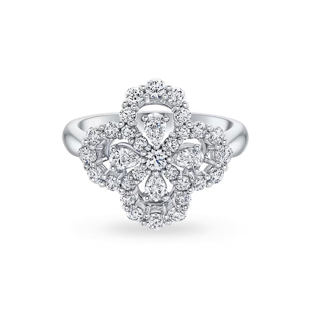 ??Loco?¡¥LOOP RING FULL MOTIF DIAMOND 16MM SILVE