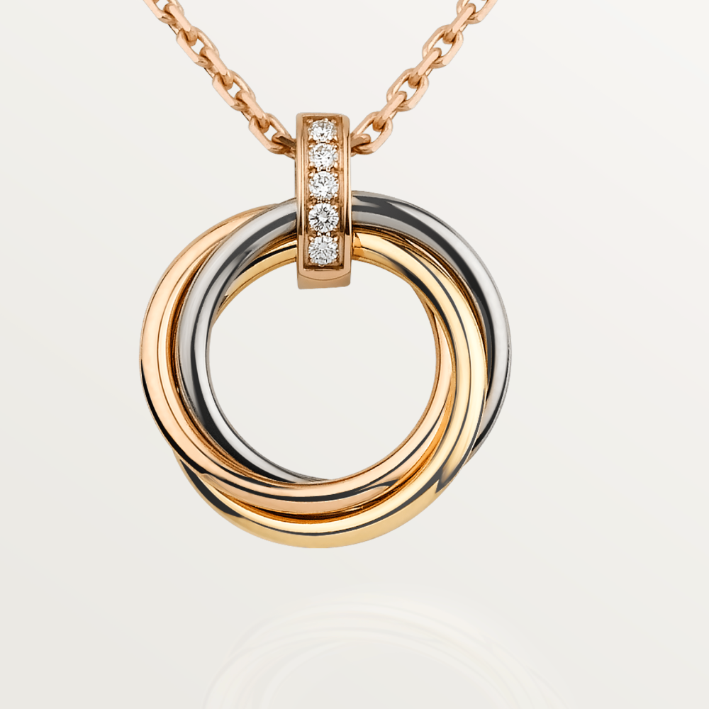 ??Loco?¡¥TRINITY NECKLACE GOLD  DIAMONDS