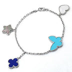 ??Loco?¡¥LUCKY SPRING SILVER BRACELET 4 MOTIF