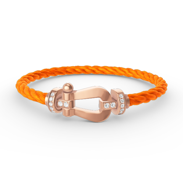 ??Loco?¡¥FORCE LARGE HORSESHOE HALF DIAMOND BRACELET ROSE GOLD
