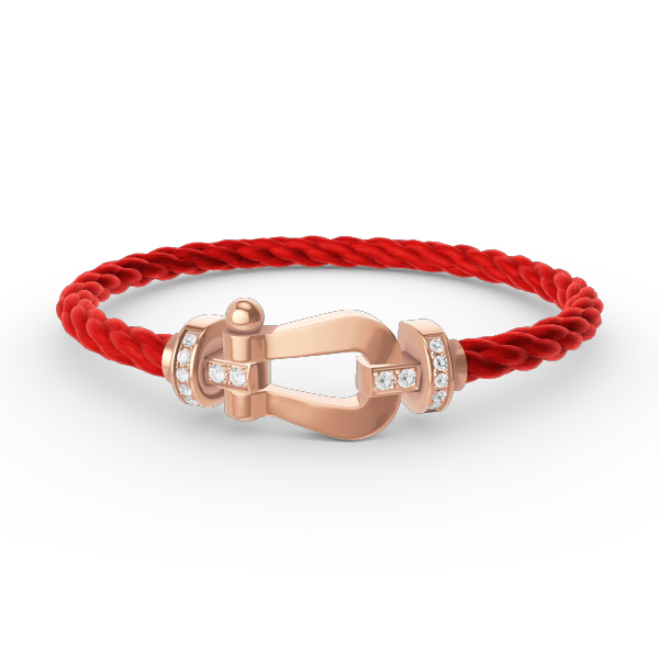 ??Loco?¡¥FORCE LARGE HORSESHOE HALF DIAMOND BRACELET ROSE GOLD
