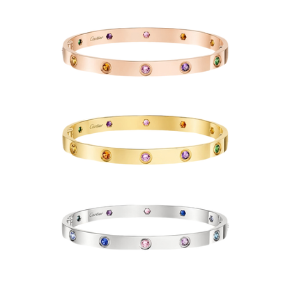 [moco jewelrys JURI]2026 RAINBOW LOVE BRACELET 6.1MM  10 DIAMONDS
