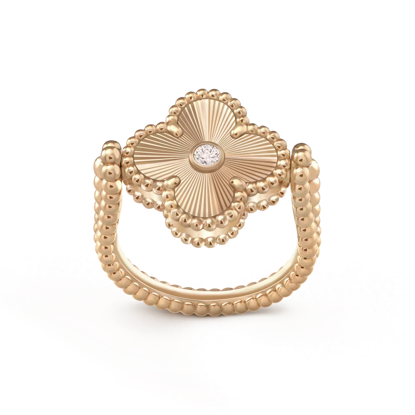 [moco jewelrys]CLOVER RIVERSIBLE ROSE GOLD RING