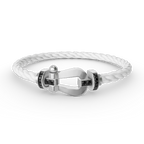 ??Loco?¡¥FORCE LARGE HORSESHOE BLACK DIAMOND BRACELET SILVER