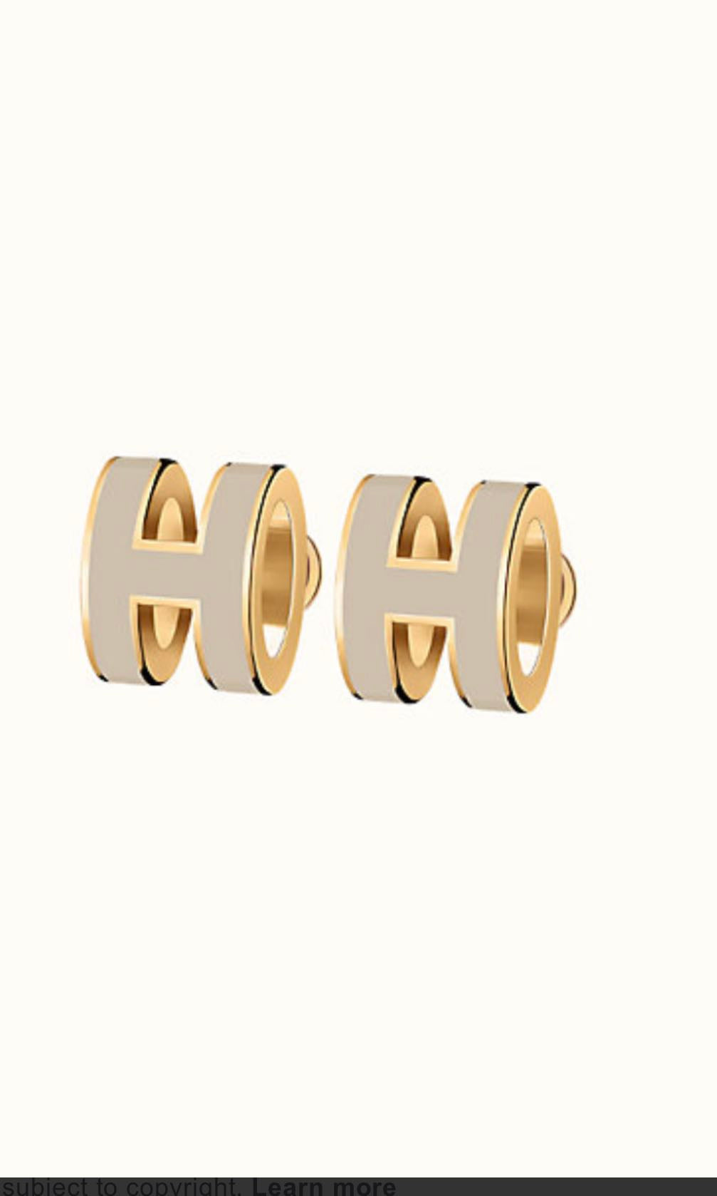 ??Loco?¡¥MINI POP H GOLD EARRINGS GREY