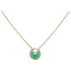 ??Loco?¡¥AMULETTE GOLD MALACHITE NECKLACE