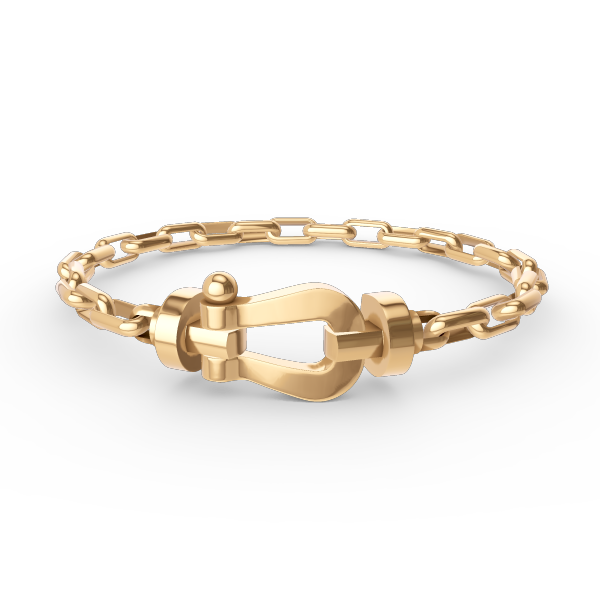 [moco jewelrys] Großes Metallarmband mit Hufeisenverschluss