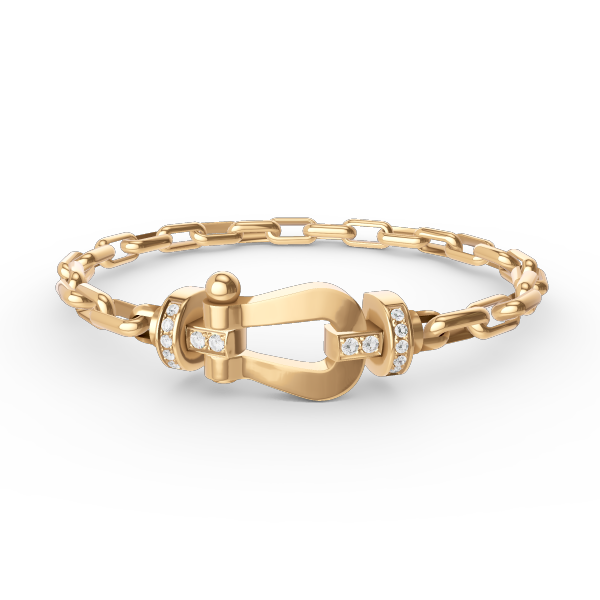 [moco jewelrys] Großes Metallarmband mit Hufeisenverschluss