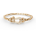 ??Loco?¡¥FORCE LARGE HORSESHOE CLASP  METAL BRACELET