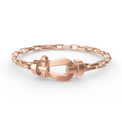 [moco jewelrys] Großes Metallarmband mit Hufeisenverschluss