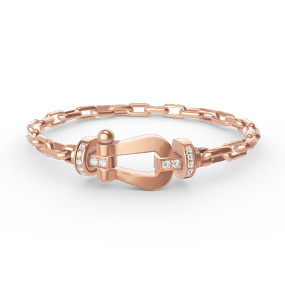 [moco jewelrys] Großes Metallarmband mit Hufeisenverschluss