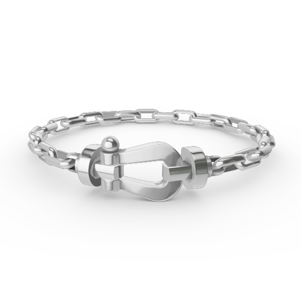 [moco jewelrys] Großes Metallarmband mit Hufeisenverschluss