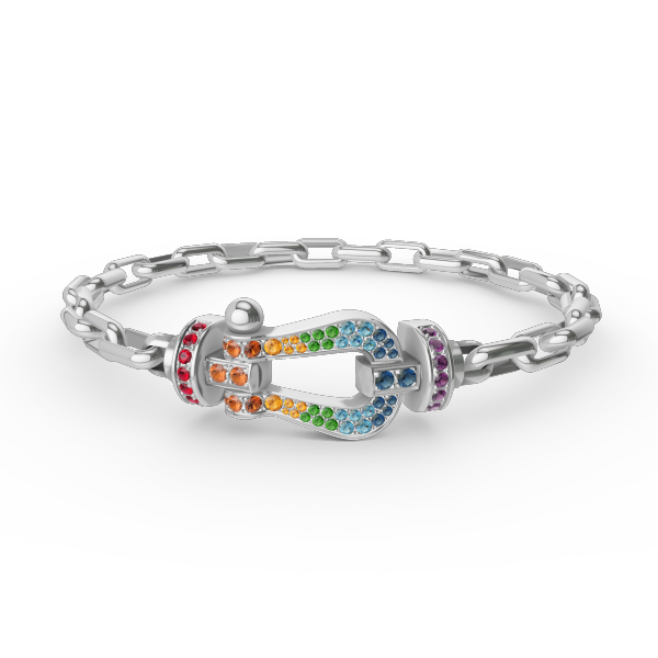 [moco jewelrys] Großes Metallarmband mit Hufeisenverschluss